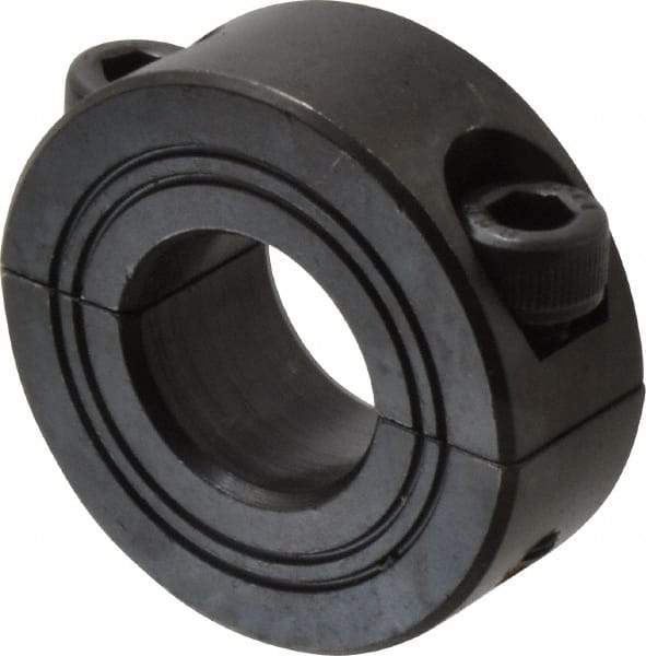 Climax Metal Products - 16mm Bore, Steel, Two Piece Shaft Collar - 1-3/8" Outside Diam - Exact Tool & Supply