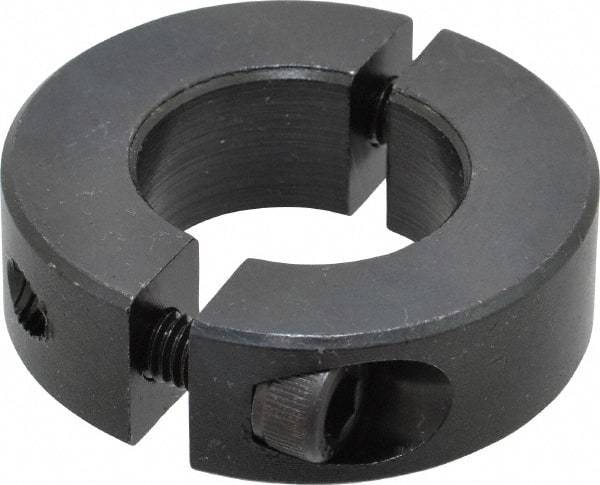 Climax Metal Products - 25mm Bore, Steel, Two Piece Shaft Collar - 1-7/8" Outside Diam - Exact Tool & Supply