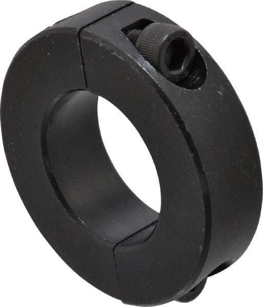 Climax Metal Products - 30mm Bore, Steel, Two Piece Shaft Collar - 2-1/8" Outside Diam - Exact Tool & Supply