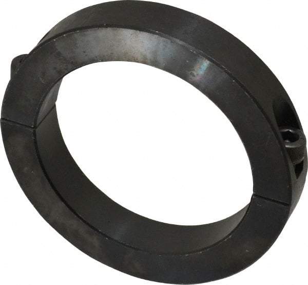 Climax Metal Products - 80mm Bore, Steel, Two Piece Shaft Collar - 4-1/4" Outside Diam - Exact Tool & Supply