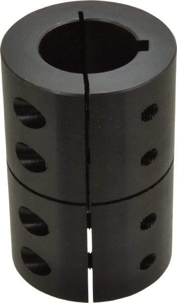 Climax Metal Products - 1-1/4" Inside x 2-1/4" Outside Diam, Rigid Coupling with Keyway - 3-3/8" Long x 1/4" Keyway Width - Exact Tool & Supply