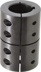 Climax Metal Products - 1-3/8" Inside x 2-3/8" Outside Diam, Rigid Coupling with Keyway - 3-5/8" Long x 5/16" Keyway Width - Exact Tool & Supply