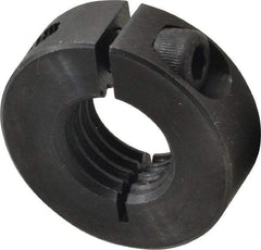Climax Metal Products - 3/4-10 Thread, Steel, One Piece Threaded Shaft Collar - 1-1/2" Outside Diam, 1/2" Wide - Exact Tool & Supply
