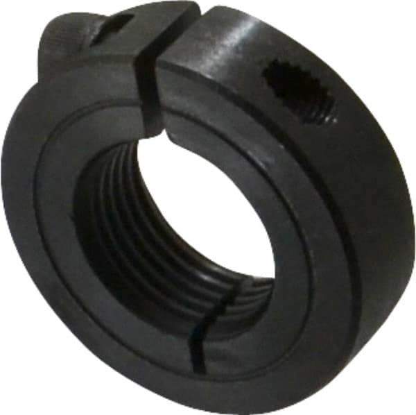 Climax Metal Products - 7/8-14 Thread, Steel, One Piece Threaded Shaft Collar - 1-5/8" Outside Diam, 1/2" Wide - Exact Tool & Supply