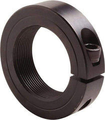 Climax Metal Products - 1-3/4-16 Thread, Steel, One Piece Threaded Shaft Collar - 2-3/4" Outside Diam, 11/16" Wide - Exact Tool & Supply