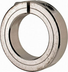 Climax Metal Products - 1-3/4" Bore, Stainless Steel, One Piece Clamp Collar - 2-3/4" Outside Diam, 11/16" Wide - Exact Tool & Supply