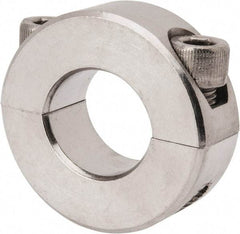Climax Metal Products - 3/4" Bore, Stainless Steel, Two Piece Shaft Collar - 1-1/2" Outside Diam, 1/2" Wide - Exact Tool & Supply