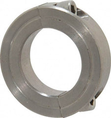 Climax Metal Products - 1-1/8" Bore, Stainless Steel, Two Piece Shaft Collar - 1-7/8" Outside Diam, 1/2" Wide - Exact Tool & Supply