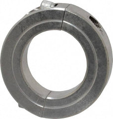 Climax Metal Products - 1-1/4" Bore, Stainless Steel, Two Piece Shaft Collar - 2-1/16" Outside Diam, 1/2" Wide - Exact Tool & Supply