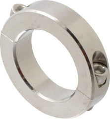 Climax Metal Products - 1-15/16" Bore, Stainless Steel, Two Piece Shaft Collar - 3" Outside Diam, 11/16" Wide - Exact Tool & Supply