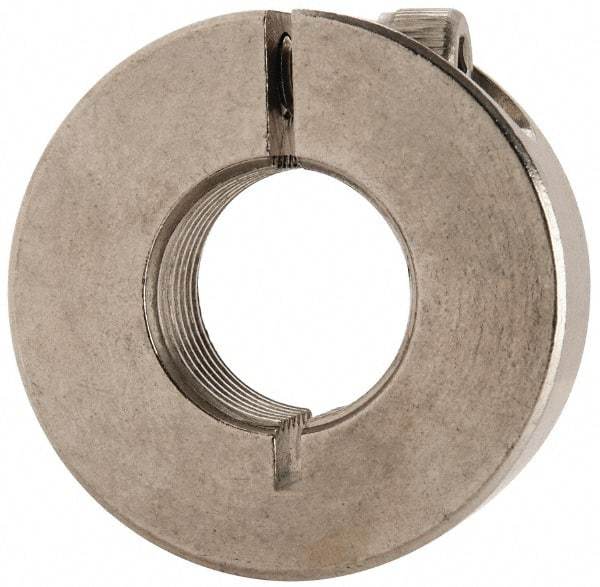 Climax Metal Products - 5/8-18 Thread, Stainless Steel, One Piece Threaded Shaft Collar - 1-5/16" Outside Diam, 7/16" Wide - Exact Tool & Supply