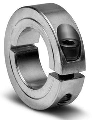 Climax Metal Products - 2-9/16" Bore, Aluminum, One Piece Clamping Shaft Collar - 3-7/8" Outside Diam, 7/8" Wide - Exact Tool & Supply