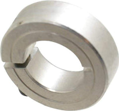 Climax Metal Products - 7/8" Bore, Aluminum, One Piece Clamp Collar - 1-5/8" Outside Diam, 1/2" Wide - Exact Tool & Supply