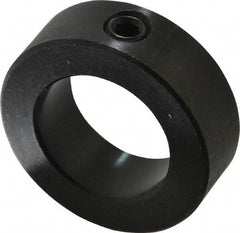 Climax Metal Products - 1-1/4" Bore, Steel, Set Screw Shaft Collar - 2" Outside Diam, 11/16" Wide - Exact Tool & Supply