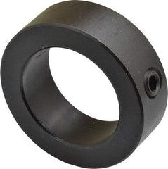 Climax Metal Products - 1-1/2" Bore, Steel, Set Screw Shaft Collar - 2-1/4" Outside Diam, 3/4" Wide - Exact Tool & Supply
