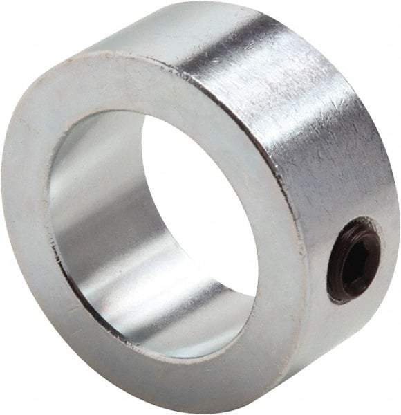 Climax Metal Products - 4" Bore, Steel, Set Screw Shaft Collar - 5" Outside Diam, 1-1/8" Wide - Exact Tool & Supply