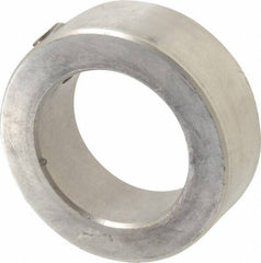 Climax Metal Products - 1-1/8" Bore, Stainless Steel, Set Screw Shaft Collar - 1-3/4" Outside Diam, 5/8" Wide - Exact Tool & Supply