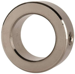 Climax Metal Products - 1-3/8" Bore, Stainless Steel, Set Screw Shaft Collar - 2-1/8" Outside Diam, 3/4" Wide - Exact Tool & Supply