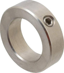 Climax Metal Products - 1-15/16" Bore, Stainless Steel, Set Screw Shaft Collar - 3" Outside Diam, 7/8" Wide - Exact Tool & Supply