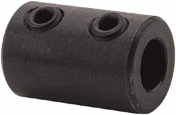 Climax Metal Products - 1/4" Inside x 1/2" Outside Diam, Stainless Steel Set Screw Rigid Coupling - 3/4" Long - Exact Tool & Supply