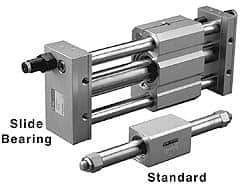 SMC PNEUMATICS - 5" Stroke x 1/4" Bore Double Acting Air Cylinder - 10-32 Port - Exact Tool & Supply