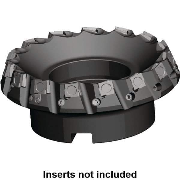 Kennametal - 2" Cut Diam, 3/4" Arbor Hole, 5.89mm Max Depth of Cut, 20° Indexable Chamfer & Angle Face Mill - 4 Inserts, SPHX 1205... Insert, 4 Flutes, Series Fix-Perfect - Exact Tool & Supply