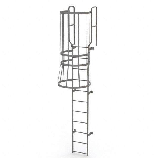 TRI-ARC - Rolling & Wall Mounted Ladders & Platforms Type: Fixed Ladder Style: Safety Cage - Exact Tool & Supply
