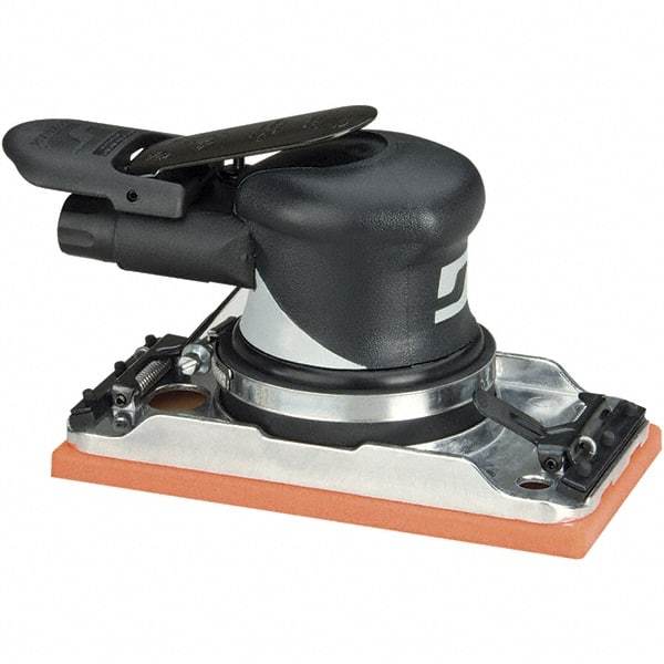 Dynabrade - 8,000 OPM, 16 CFM Air Consumption, Palm Air Orbital Sander - Rectangular Pad, 1/4 NPT Inlet - Exact Tool & Supply