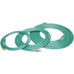 Dynabrade - 8mm ID x 12.7" OD 12' Long Multipurpose Air Hose - Male/Male Ends, 90 Working psi, Green - Exact Tool & Supply