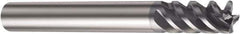 Sandvik Coromant - 1/2", 1" LOC, 1/2" Shank Diam, 4" OAL, 4 Flute, Solid Carbide Square End Mill - Single End, TiAlN Finish, Helical Flute, 50° Helix, Centercutting, Right Hand Cut, Right Hand Flute, Series CoroMill Plura - Exact Tool & Supply