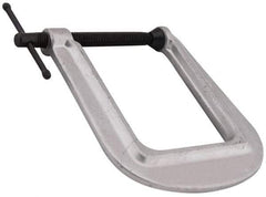 Wilton - Light-Duty 3" Max Opening, 4-1/2" Throat Depth, Ductile Iron Standard C-Clamp - 700 Lb Capacity, 0" Min Opening, Deep Throat - Exact Tool & Supply