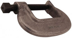 Wilton - Extra Heavy-Duty 2-3/8" Max Opening, 1-7/8" Throat Depth, Forged Steel Standard C-Clamp - 12,500 Lb Capacity, 0" Min Opening, Standard Throat Depth, Cold Drawn Steel Screw - Exact Tool & Supply
