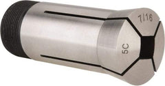 Interstate - 7/16 Inch 5C Square Collet - 3.28" Overall Length, 1.041-24 Internal Thread Size, Steel, 0.0039 Inch TIR - Exact Tool & Supply