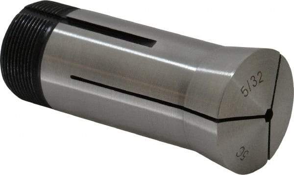 Interstate - 5/32 Inch 5C Hex Collet - 3.28" Overall Length, 1.041-24 Internal Thread Size, Steel, 0.0032 Inch TIR - Exact Tool & Supply