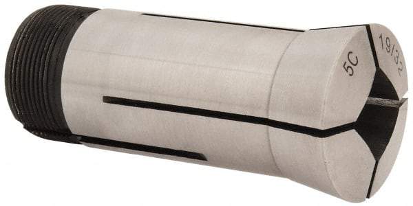 Interstate - 19/32 Inch 5C Square Collet - 3.28" Overall Length, 1.041-24 Internal Thread Size, Steel, 0.0039 Inch TIR - Exact Tool & Supply