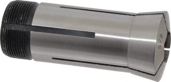 Interstate - 5/8 Inch 5C Hex Collet - 3.28" Overall Length, 1.041-24 Internal Thread Size, Steel, 0.0039 Inch TIR - Exact Tool & Supply