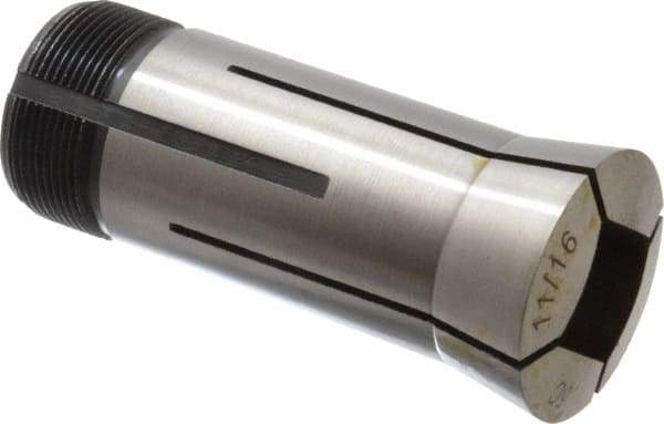 Interstate - 11/16 Inch 5C Square Collet - 3.28" Overall Length, 1.041-24 Internal Thread Size, Steel, 0.0039 Inch TIR - Exact Tool & Supply