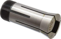 Interstate - 11/16 Inch 5C Square Collet - 3.28" Overall Length, 1.041-24 Internal Thread Size, Steel, 0.0039 Inch TIR - Exact Tool & Supply