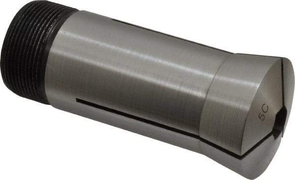 Interstate - 3/8 Inch 5C Hex Collet - 3.28" Overall Length, 1.041-24 Internal Thread Size, Steel, 0.0039 Inch TIR - Exact Tool & Supply