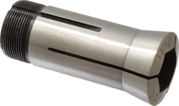 Interstate - 13/16 Inch 5C Hex Collet - 3.28" Overall Length, 1.041-24 Internal Thread Size, Steel, 0.0047 Inch TIR - Exact Tool & Supply