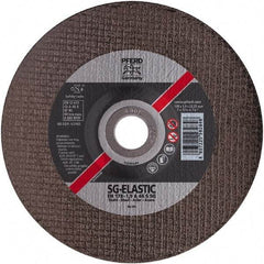 PFERD - 46 Grit, 4-1/2" Wheel Diam, 1/8" Wheel Thickness, Type 27 Depressed Center Wheel - Aluminum Oxide - Exact Tool & Supply