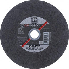 PFERD - 14" Aluminum Oxide Cutoff Wheel - 1/8" Thick, 1" Arbor, Use with Stationary Tools - Exact Tool & Supply