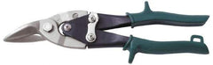 Clauss - 1-1/2" Length of Cut, Right Pattern Aviation Snip - 10" OAL, Vinyl Handle, 18 AWG Steel Capacity - Exact Tool & Supply