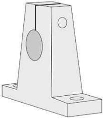 Thomson Industries - 8mm Diam, Malleable Iron Alloy Shaft Support - Plain Shafting - Exact Tool & Supply