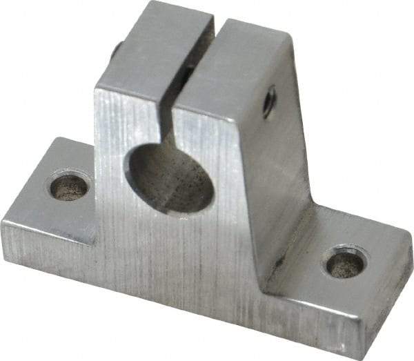 Thomson Industries - 3/8" Diam, Aluminum Alloy Shaft Support - Plain Shafting - Exact Tool & Supply
