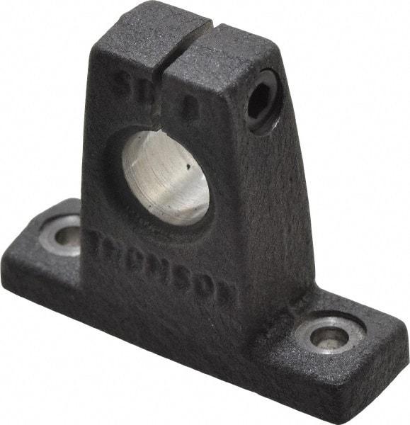 Thomson Industries - 1/2" Diam, Malleable Iron Alloy Shaft Support - Plain Shafting - Exact Tool & Supply