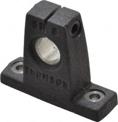 Thomson Industries - 1/2" Diam, Malleable Iron Alloy Shaft Support - Plain Shafting - Exact Tool & Supply