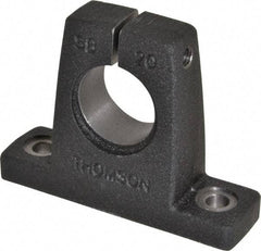 Thomson Industries - 1-1/4" Diam, Malleable Iron Alloy Shaft Support - Plain Shafting - Exact Tool & Supply
