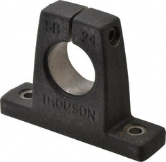 Thomson Industries - 1-1/2" Diam, Malleable Iron Alloy Shaft Support - Plain Shafting - Exact Tool & Supply