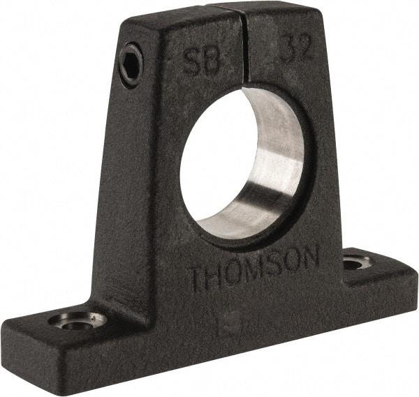 Thomson Industries - 2" Diam, Malleable Iron Alloy Shaft Support - Plain Shafting - Exact Tool & Supply